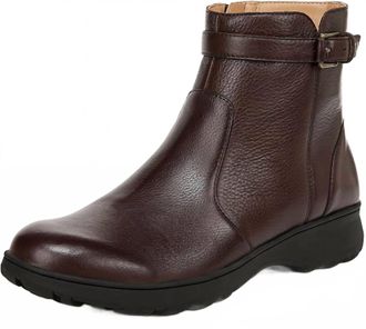 Vionic Womens Redding Ankle Boots In Chocolate Ganache Leather