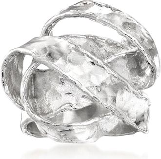 Ross-Simons Sterling Silver Hammered Knot Ring