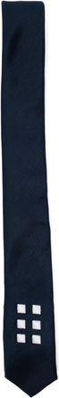 Romeo Hunte Cravatta con ricamo - Blu