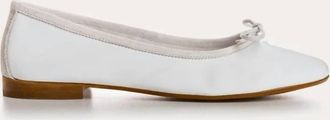Reqins Womens Carmen Cuir Flat In White