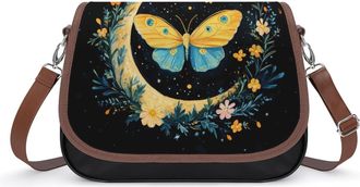 Generic Moon-Moth Crossbody Bags for Women Shoulder Messenger Bag Purse Handbags