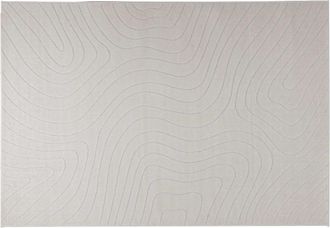 vidaXL Alfombra Para Interiores Y Exteriores Palmeras Crema Poli&eacute;ster Vidaxl