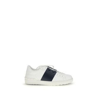 Valentino Garavani Blue Calf Leather Bos Taurus Low Top Mens Sneakers