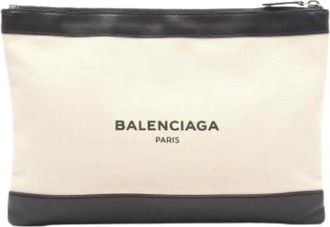 Balenciaga Pre-owned Vintage Clutch Bag - unisex - Vintage Clutch - Wit - ONE Size - Leer - Vintage