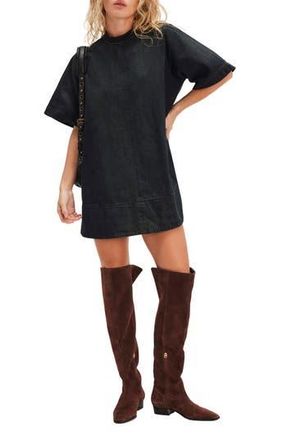 Free People Harlow Denim Minidress in Anthracite at Nordstrom Rack, Size X-Large