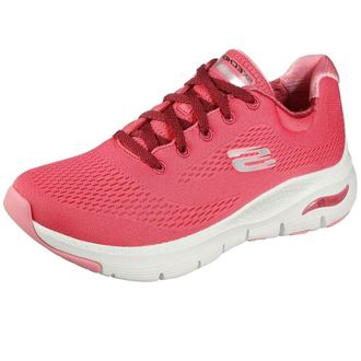 Skechers Womens Arch Fit Big Appeal Sneaker,Rose Mesh / Burgundy Trim,8 UK