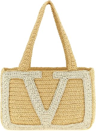 Valentino Garavani White Viscose Tote Womens Bag