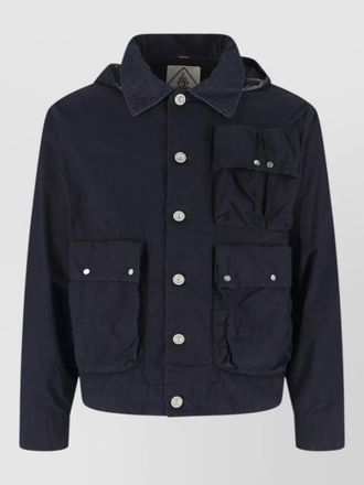 C.P. Company hooded coat adjustable cuffs front pockets goggles