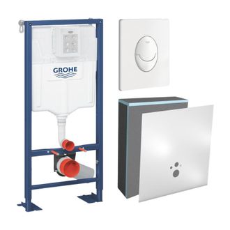 GROHE Set Marco De Soporte Grohe Solido Con Revestimiento Wedi I-board, Blanco, Con Revestimiento Blanco Puro