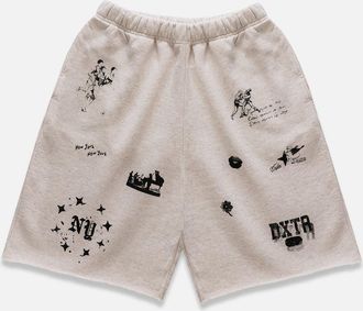 Duke + Dexter Duke + Dexter, Mens NY Sketch Oat Marl Short, Size XL