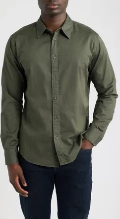 Rag & Bone Tomlin Dobby Stretch Shirt in Dkgrn at Nordstrom, Size Xx-Large