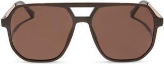 DIFF Eyewear Landon 59mm Aviator Sunglasses in Mahogany at Nordstrom Rack