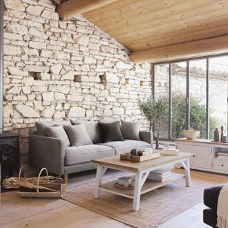 HOME MAISON Mesa de centro rectangular de aspecto madera