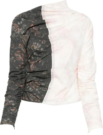 Ganni Blusa con arricciatura - Toni neutri