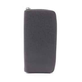 Louis Vuitton Taiga Black Taiga Leather Long Wallet (Bi-Fold) (Pre-Owned)