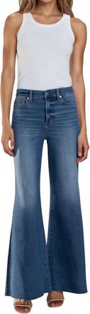 Pistola Denim Izzy Mid Rise Wide Leg Jean In Stretch Indigo Denim