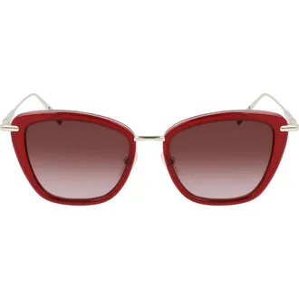 Longchamp Roseau 52mm Gradient Square Sunglasses in Burgundy at Nordstrom Rack