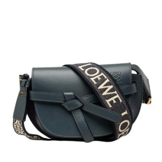 Loewe Pre-owned Gate Dual Bag - Dames - Pre-owned - Blauw - Maat: ONE Size Leer
