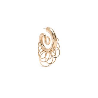 Panconesi Pierced Serpent Hoops Medium - Dames - Oorbellen - Geel - ONE Size - Accessoires