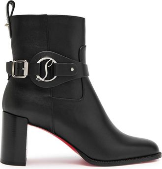 Christian Louboutin Dianouchette 70 Buckle-strap Leather Ankle Boots - Black - 36 (IT36 / UK3)