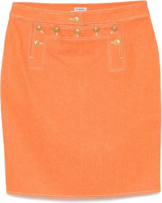Chanel Gonna denim 1999-2000 - Arancione