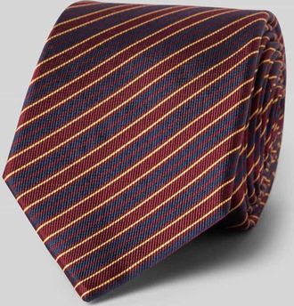 Blick. Seidenkrawatte aus reiner Seide in Bordeaux, Gr&ouml;&szlig;e 1