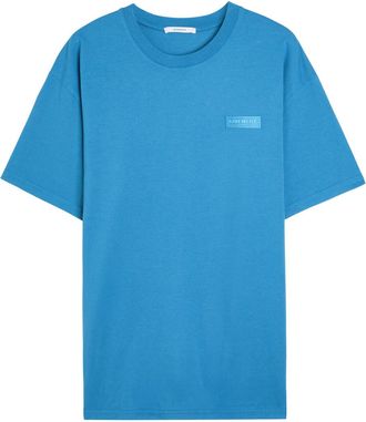 Givenchy Logo-appliqu&eacute;d Cotton T-shirt - Blue - XL
