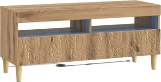vidaXL Mueble De Tv Led Roble Artisan Madera De Ingenier&iacute;a Vidaxl