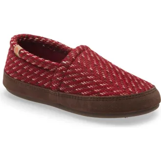 Acorn Moc Slipper in Garnet Woven Tweed at Nordstrom, Size X-Large