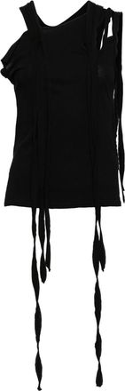 Yohji Yamamoto cut-out cotton top - women - Cotton - 3 - Black