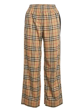 Burberry check side trims trousers - Neutrals