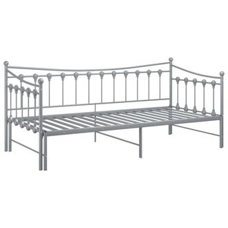 Berkfield Home Pull-out Sofa Bed Frame Grey Metal 90x200 cm