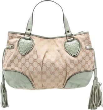 Gucci Pre-owned Handbags, female, Beige, Size: ONE SIZE Pre-owned Tribeca Tote