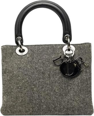 Dior Pre-owned Lady Dior - Dames - Vintage Handtas - Grijs - ONE Size - Leer - Vintage