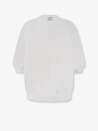 Nude Cotton-Nylon Blend T-Shirt - White