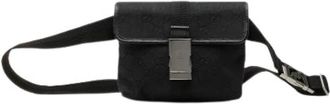 Gucci Pre-owned Canvas Belt Bag - Dames - Vintage Heuptassen - Zwart - ONE Size - Vintage