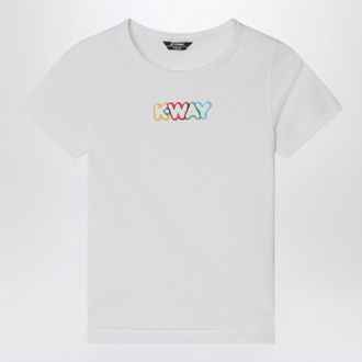 K-Way White Emel T Shirt With Logo