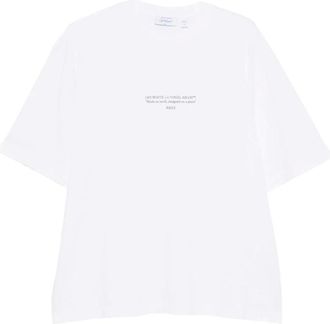 Off-white T-shirt in Cotone Statement - - Tops - Uomo - Bianco - S