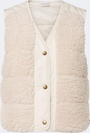 Moncler Teddy-trimmed technical vest