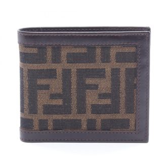 Fendi Brown Canvas Leather Wallet (Bi-Fold) (Pre-Owned)