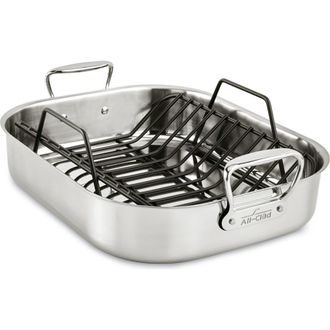 All-Clad Large Stainless Steel Roasting Pan & Roaster Rack at Nordstrom