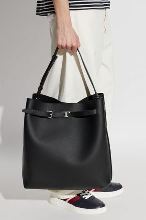 Tod's Leather Shopper Bag, Mens, Black