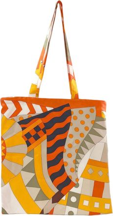 Herm&egrave;s Orange Silk Eco-Bag Tote Bag (Pre-Owned)