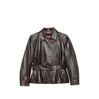 Max Mara Giusto Belted Leather Jacket