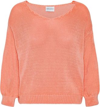 Americandreams Milana LS Light Cotton Knit - Dames - Ronde hals truien - Rood - M - Katoen - Truien & Vesten