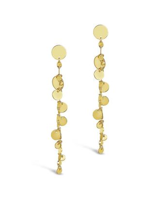 Sterling Forever 14K Over Silver Graduated Disc Drop Earrings