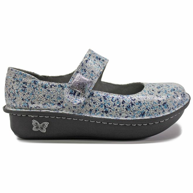 Paloma Leather Womens Slip On Shoes - Terrazzo - Size:UK 6.5