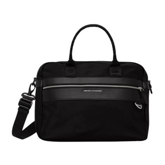 A|X Armani Exchange Laptoptas - Heren - Tassen - Zwart - Maat: ONE Size Leer