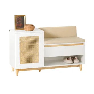 SoBuy Banco Zapatero Con 2 Estantes, 1 Caj&oacute;n Y 1 Puerta Entrada Recibidor Con Coj&iacute;n Acolchado De Asiento 100 X 35 X 60 Cm Fsr128-w Sobuy Es