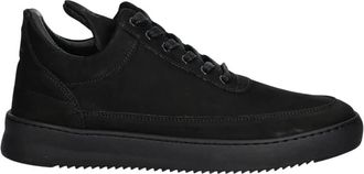 Filling Pieces Low Top Ripple Nubuck - Heren - Sneakers - Zwart - 45 EU - Leer - Schoenen